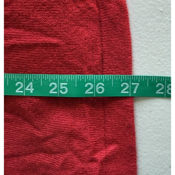 Adrienne Vittadini Red Asymmetric Shawl Collar Sweater Faux Wrap Front Elegant L - Picture 9 of 9